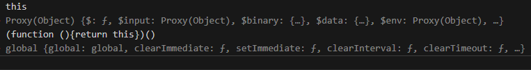 In the sandbox: difference between global `this` and `this` inside an anonymous function