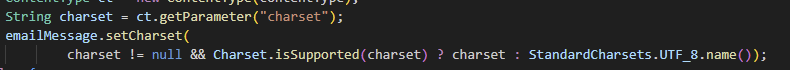 **The part that specifies the charset in the parseMessage function**